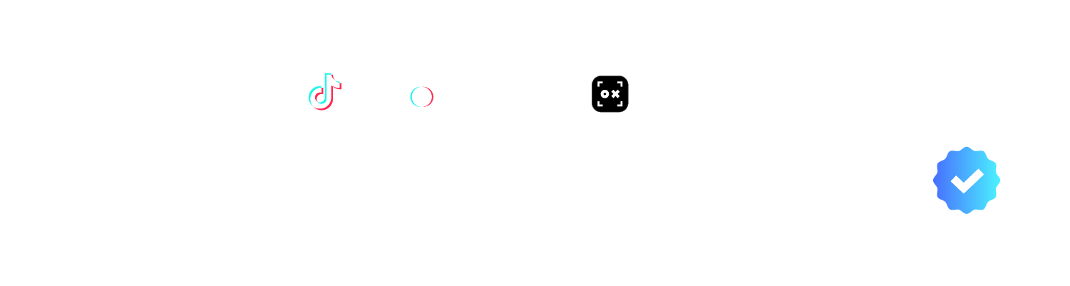 TikTok Shop-logo met slogan (witte tekst)